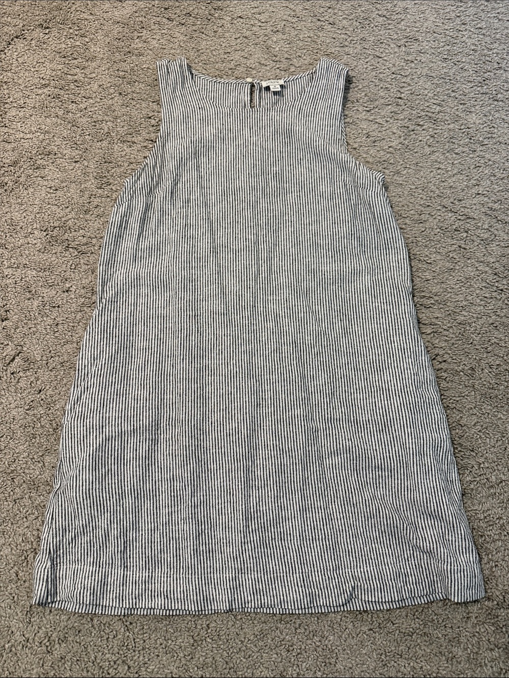 J. Crew Pinstripe Linen Dress